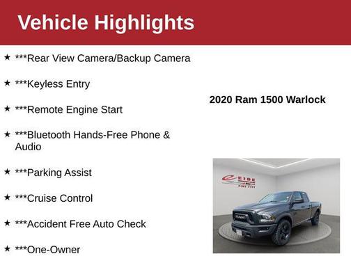 Granite Crystal Metallic Clearcoat 2020 RAM 1500 Classic Warlock Quad Cab 4x4 6'4' Box
