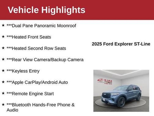 Vapor Blue Metallic 2025 Ford Explorer ST-Line
