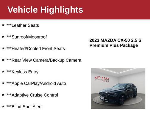 Jet Black Mica 2023 Mazda CX-50 2.5 S Premium Plus Package