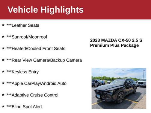 Jet Black Mica 2023 Mazda CX-50 2.5 S Premium Plus Package