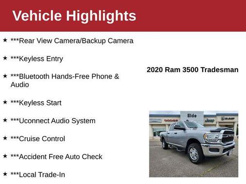 2020 RAM 3500 Tradesman Crew Cab 4x4 6'4' Box