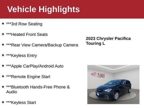 Brilliant Black Crystal Pearlcoat 2023 Chrysler Pacifica Touring L