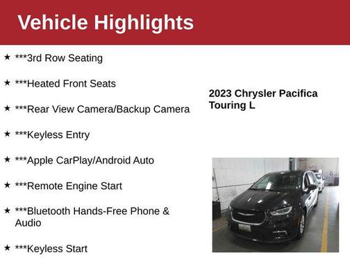 Brilliant Black Crystal Pearlcoat 2023 Chrysler Pacifica Touring L