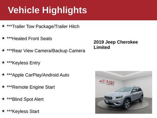 Billet Silver Metallic Clearcoat 2019 Jeep Cherokee Limited