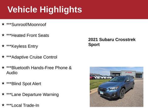 Horizon Blue Pearl 2021 Subaru Crosstrek Sport