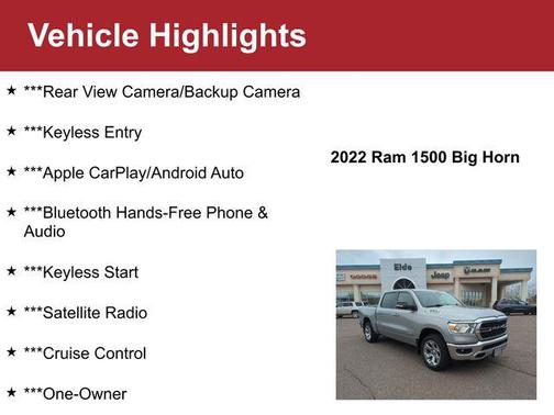 2022 RAM 1500 Big Horn/Lone Star