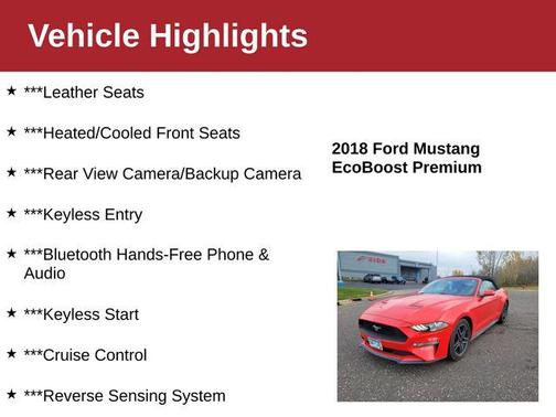 2018 Ford Mustang EcoBoost Premium