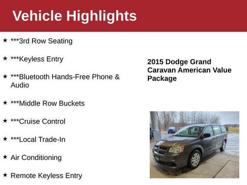 2015 Dodge Grand Caravan AVP/SE