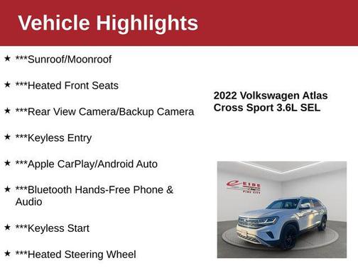 2022 Volkswagen Atlas Cross Sport 3.6L V6 SEL