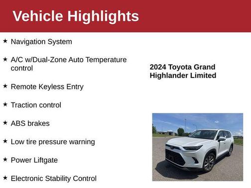 Wind Chill Pearl 2024 Toyota Grand Highlander Limited
