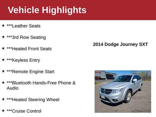 Bright Silver Metallic Clearcoat 2014 Dodge Journey SXT