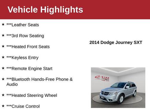 Bright Silver Metallic Clearcoat 2014 Dodge Journey SXT
