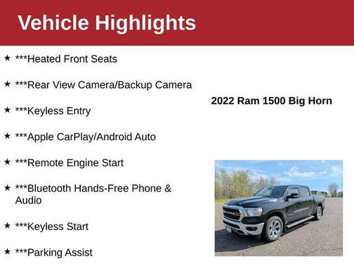 Diamond Black Crystal Pearlcoat 2022 RAM 1500 Big Horn/Lone Star