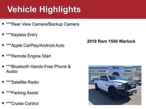 2019 RAM 1500 Classic Warlock Crew Cab 4x4 5'7' Box