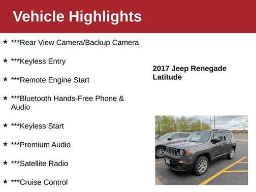 Granite Crystal Metallic Clearcoat 2017 Jeep Renegade Latitude