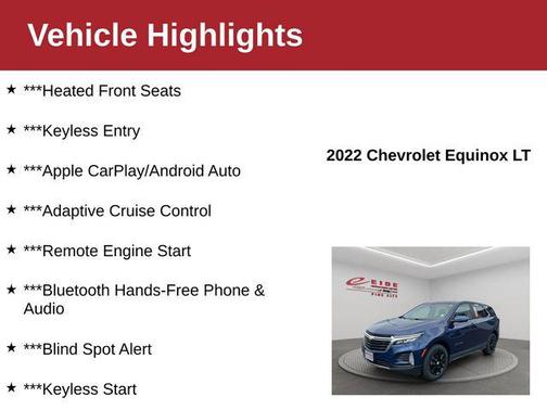 Blue Glow Metallic 2022 Chevrolet Equinox 1LT