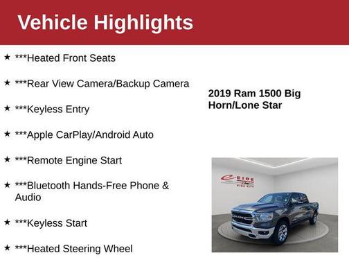 Granite Crystal Metallic Clearcoat 2019 RAM 1500 Big Horn