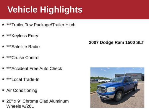 Electric Blue Pearl 2007 Dodge Ram 1500 Sport Quad Cab