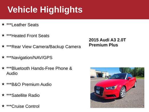 2015 Audi A3 2.0T Premium Plus