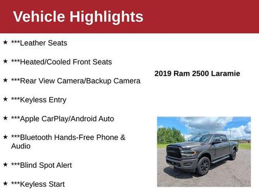 Granite Crystal Metallic Clearcoat 2019 RAM 2500 Laramie Crew Cab 4x4 6'4' Box
