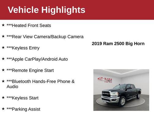 2019 RAM 2500 Big Horn Crew Cab 4x4 6'4' Box