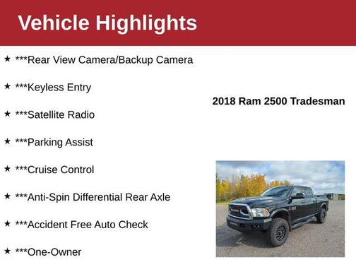 2018 RAM 2500 Tradesman Crew Cab 4x4 6'4' Box