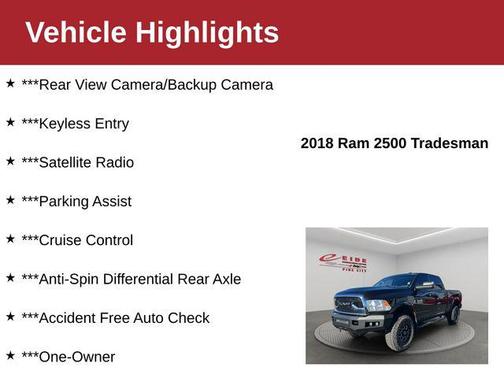 2018 RAM 2500 Tradesman Crew Cab 4x4 6'4' Box