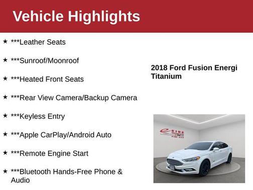 2018 Ford Fusion Energi Titanium