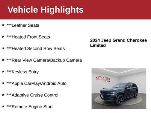 Diamond Black Crystal Pearlcoat 2024 Jeep Grand Cherokee Limited