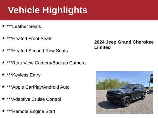 Diamond Black Crystal Pearlcoat 2024 Jeep Grand Cherokee Limited