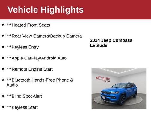 Hydro Blue Pearlcoat 2024 Jeep Compass Latitude