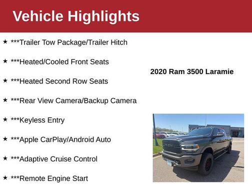 Granite Crystal Metallic Clearcoat 2020 RAM 3500 Laramie Mega Cab 4x4 6'4' Box