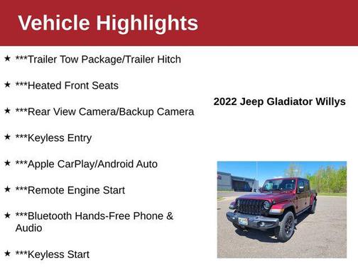 Snazzberry Pearlcoat 2022 Jeep Gladiator Willys 4x4
