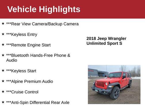 2018 Jeep Wrangler Unlimited Sport