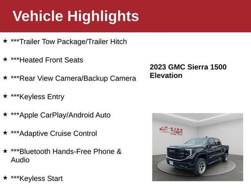 Onyx Black 2023 GMC Sierra 1500 Elevation