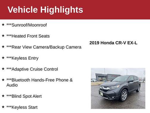 Gunmetal Metallic 2019 Honda CR-V EX-L