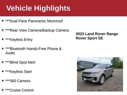 2023 Land Rover Range Rover Sport SE