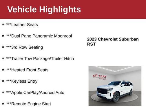 Summit White 2023 Chevrolet Suburban RST