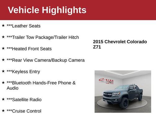 Cyber Gray Metallic 2015 Chevrolet Colorado Z71