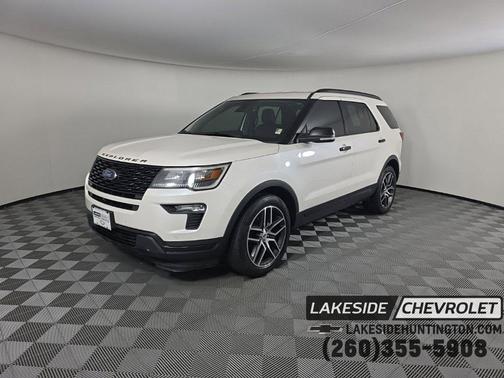 White Platinum Metallic Tri-Coat 2018 Ford Explorer Sport