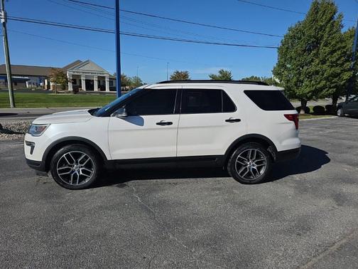 White Platinum Metallic Tri-Coat 2018 Ford Explorer Sport