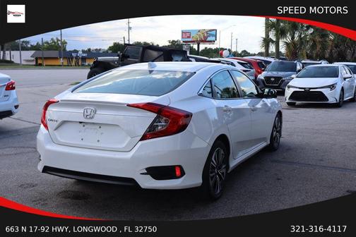 White 2018 Honda Civic EX-L