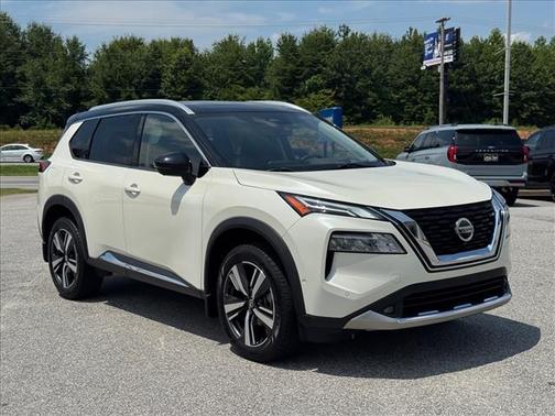 White / Black 2021 Nissan Rogue Platinum