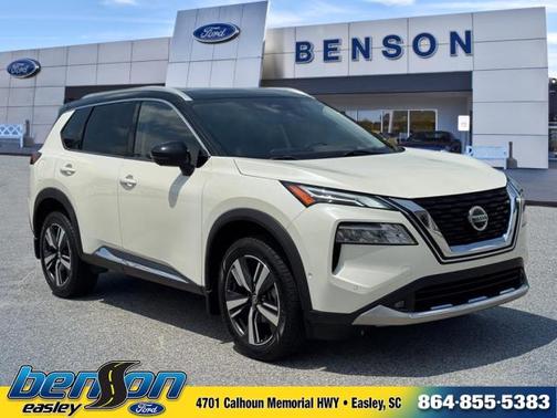 White / Black 2021 Nissan Rogue Platinum