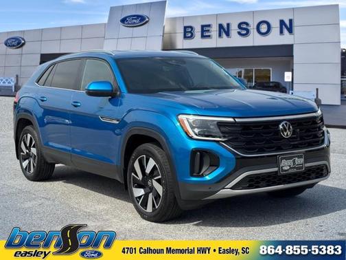 Kingfisher Blue 2024 Volkswagen Atlas Cross Sport 2.0T SE w/Technology