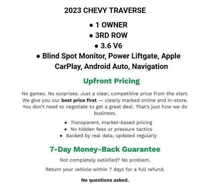 Sterling Gray Metallic 2023 Chevrolet Traverse LT Cloth