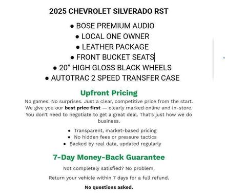 Summit White 2025 Chevrolet Silverado 1500 RST