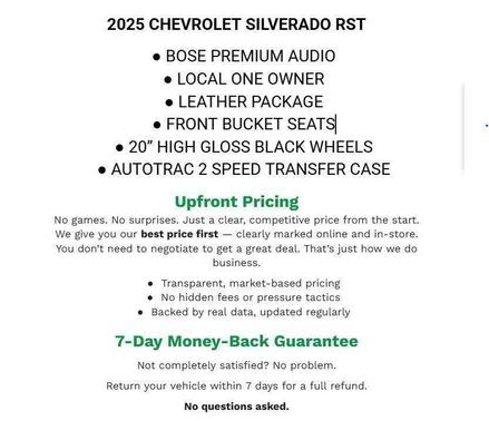 Summit White 2025 Chevrolet Silverado 1500 RST