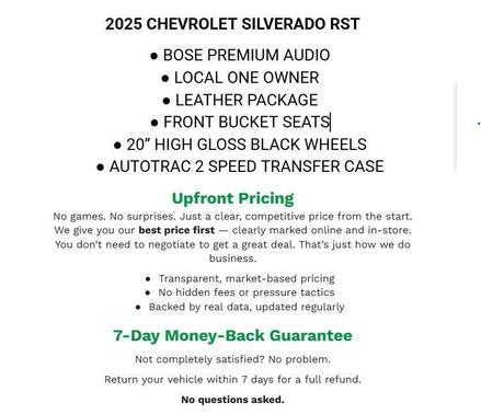 Summit White 2025 Chevrolet Silverado 1500 RST