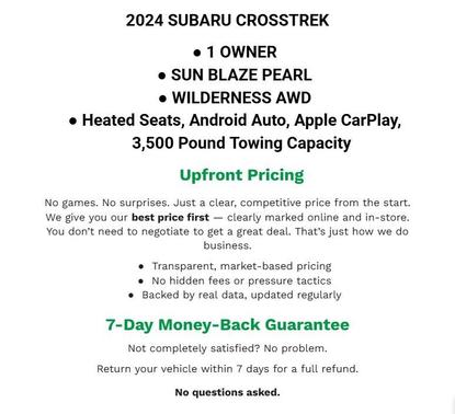 Sun Blaze Pearl 2024 Subaru Crosstrek Wilderness